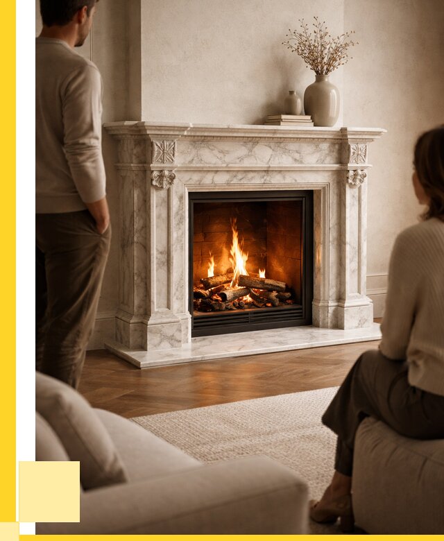 Мраморные камины под ключ в Ирбите от 274825 р. | ЭриданРбт