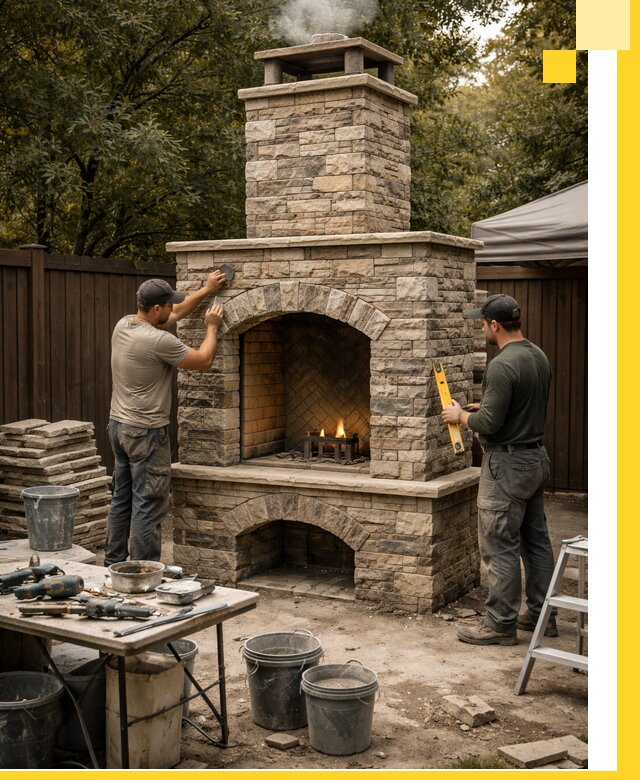 Проектирование и установка уличных каминов в Ирбите