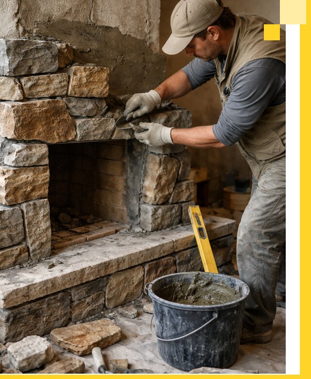 Изготовление и установка каменных каминов под ключ в Ирбите