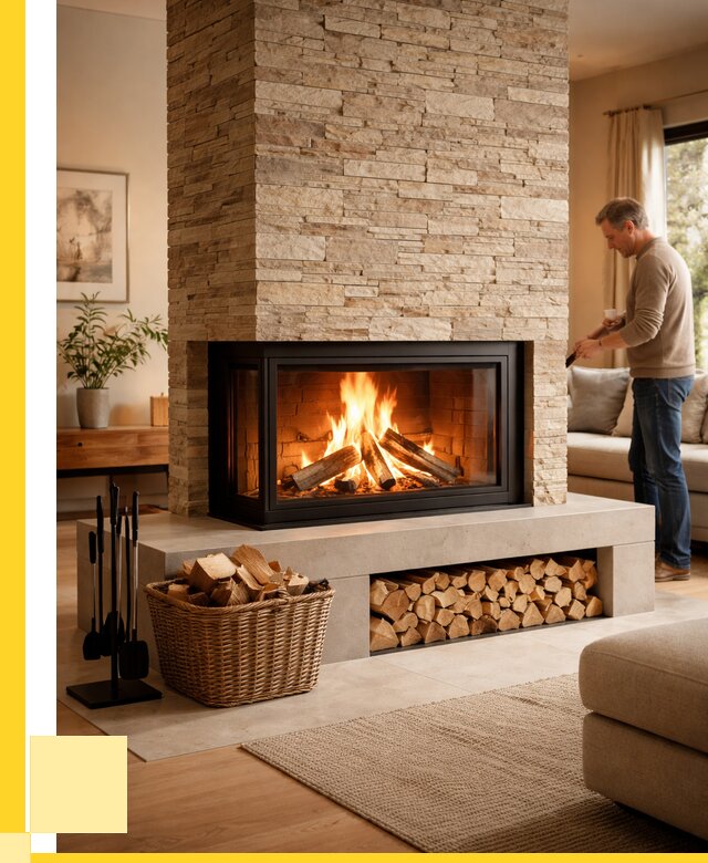 Дровяной камин под ключ в Ирбите от 219860 р. | ЭриданРбт