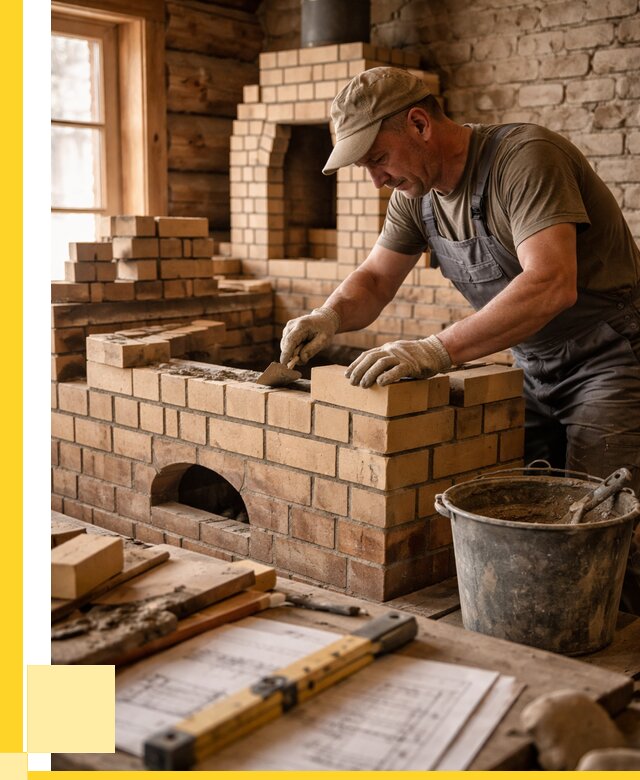 Кладка печей из кирпича в Ирбите цены от 32979 р. - ЭриданРбт