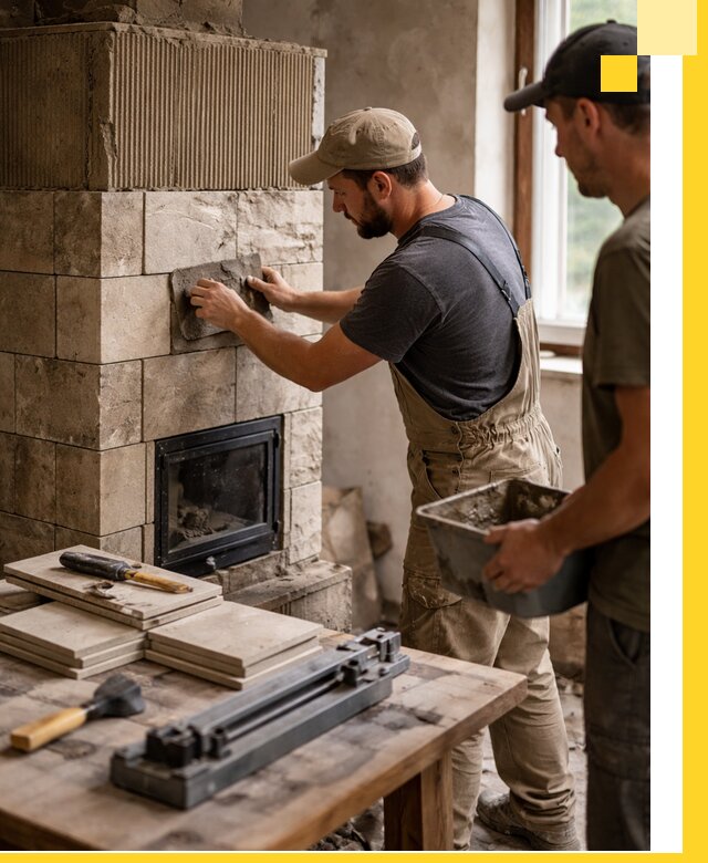 Профессиональная облицовка печей в Ирбите: керамика и камень