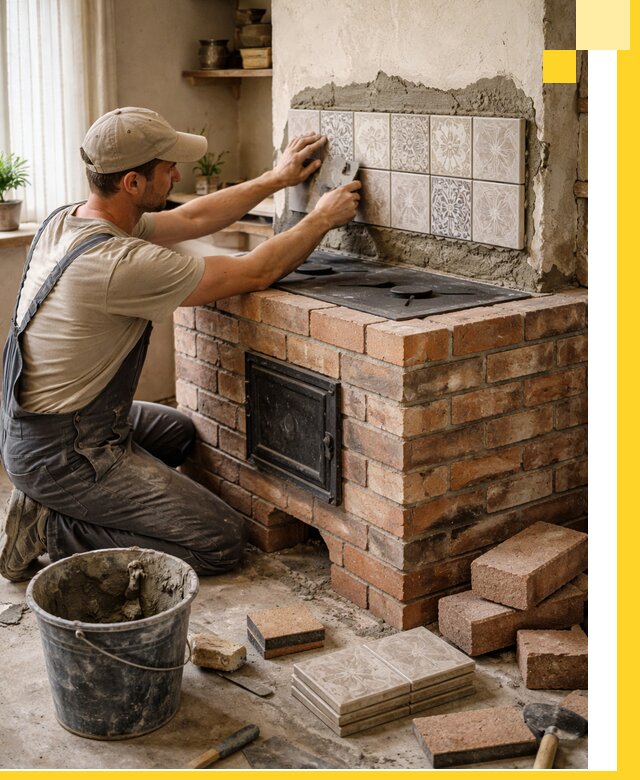 Печи с плитой на заказ монтаж гарантия и сервис в Ирбите