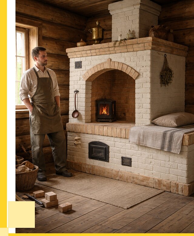 Русские печи с лежанкой под ключ в Ирбите от 164895 р. ЭриданРбт