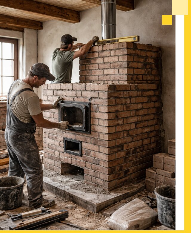 Печи для загородного дома под ключ в Ирбите — монтаж и сервис