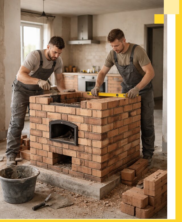 Установка и монтаж печей в частном доме в Ирбите под ключ