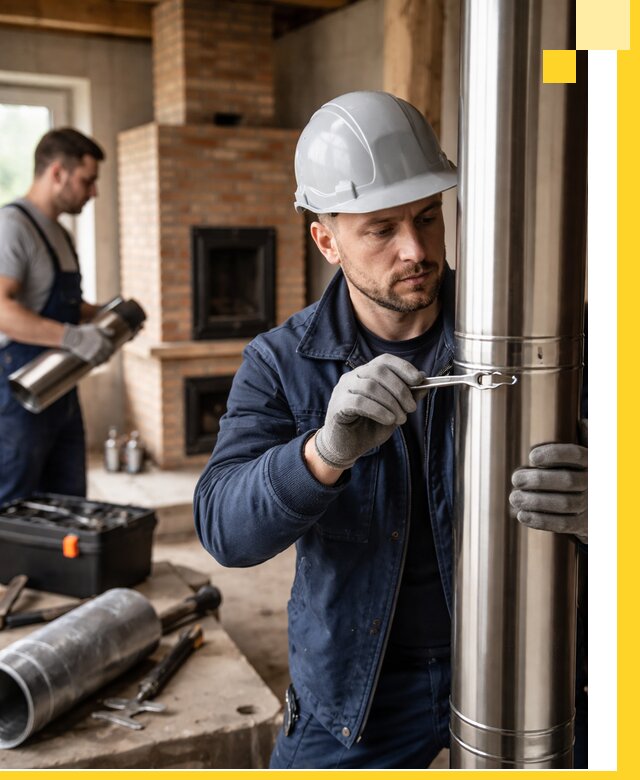 Профессиональный монтаж дымоходов для печей в Ирбите