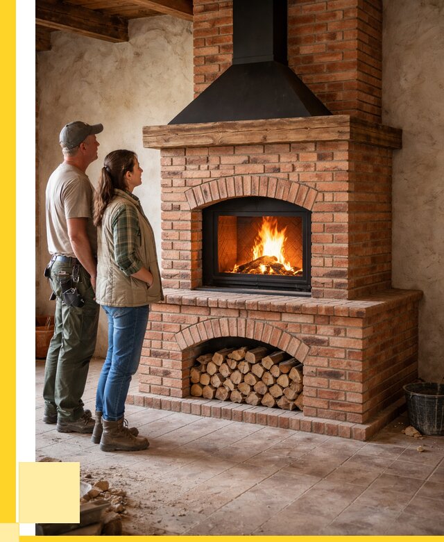 Печи камины из кирпича в Ирбите от 131916 р. | ЭриданРбт