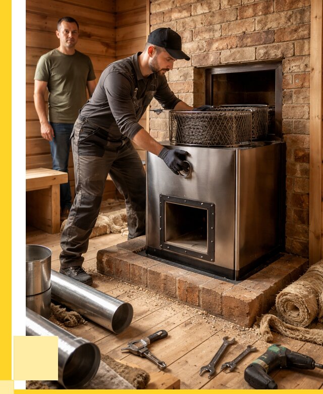 Монтаж банных печей под ключ в Ирбите от 19787 р., ЭриданРбт