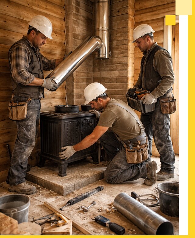 Профессиональный монтаж банных печей и дымоходов в Ирбите