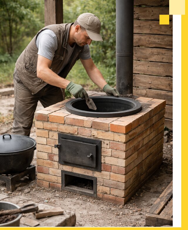 Изготовление и установка печей для казана в Ирбите под ключ