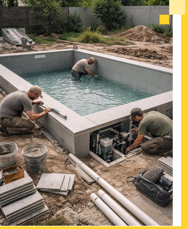 Строительство и монтаж бассейнов для дачи под ключ в Ирбите