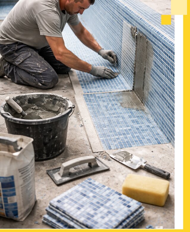 Укладка и ремонт мозаики для бассейнов под ключ в Ирбите