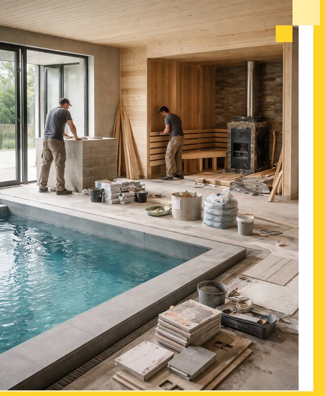 Проектирование и строительство бань с бассейном в Ирбите