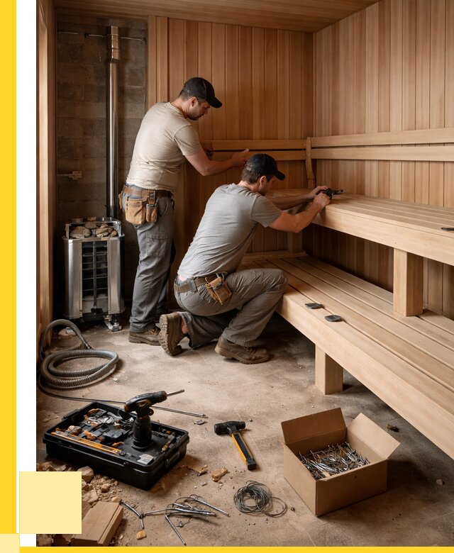 Монтаж саун под ключ в Ирбите от 131916 р. | ЭриданРбт
