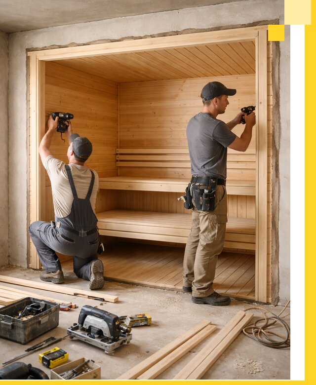 Монтаж саун под ключ в Ирбите — проектирование и установка