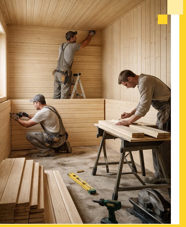 Обшивка саун в Ирбите из натуральной древесины под ключ