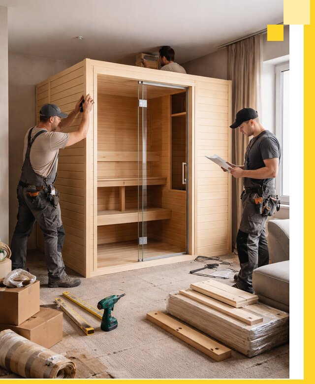 Установка и благоустройство саун в квартире в Ирбите