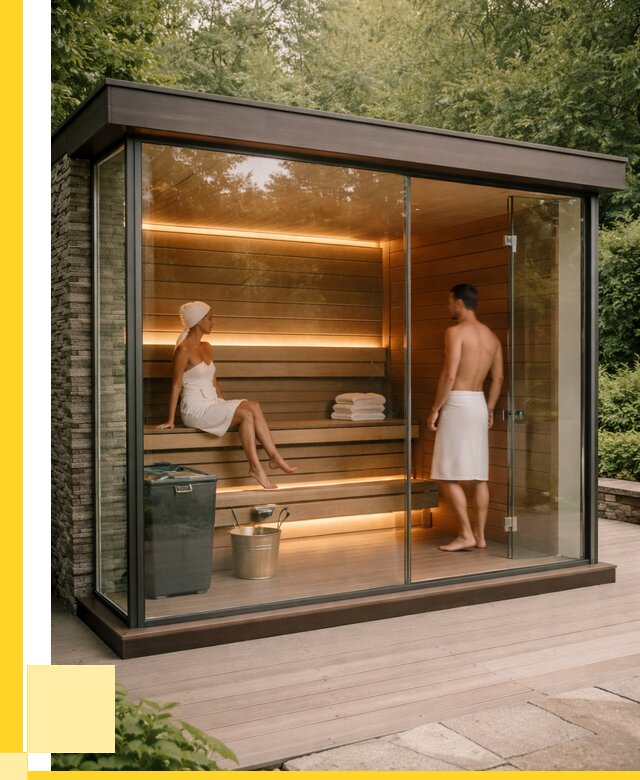 Сауна стеклянная и двери для сауны в Ирбите от 274825 р. | ЭриданРбт