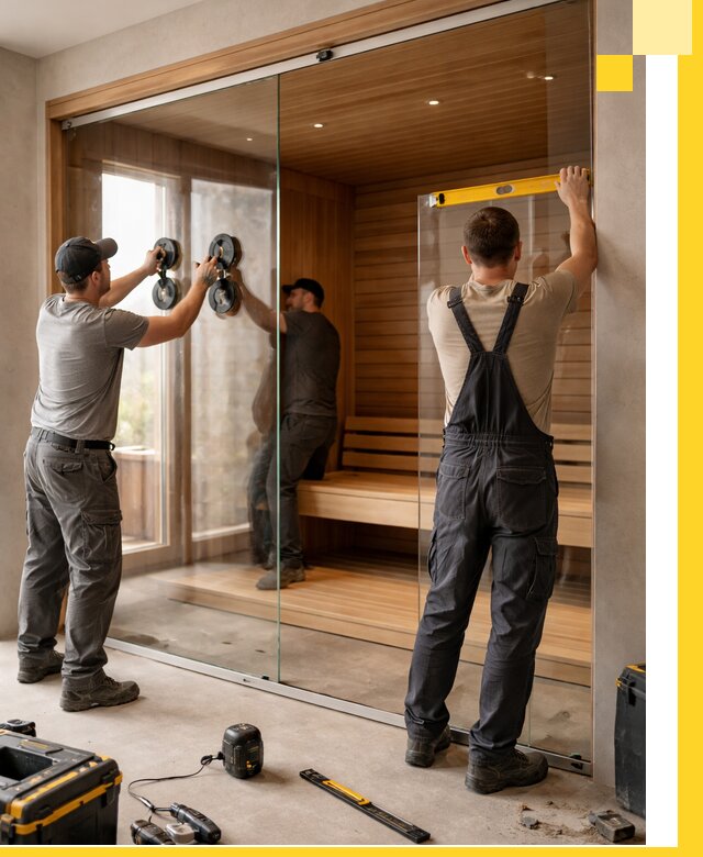 Производство и монтаж стеклянных саун под ключ в Ирбите