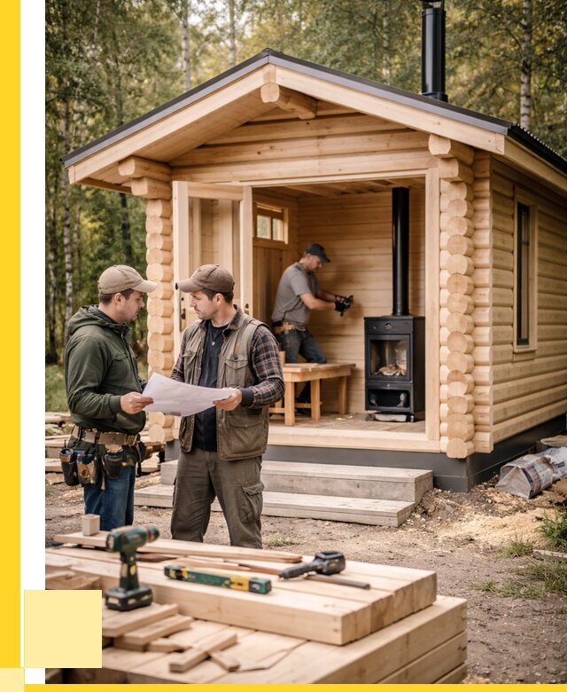 Монтаж бань под ключ в Ирбите — от 219860 р. | ЭриданРбт