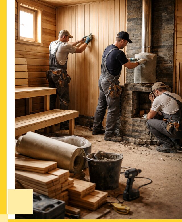 Ремонт бань под ключ в Ирбите от 49469 р. | ЭриданРбт