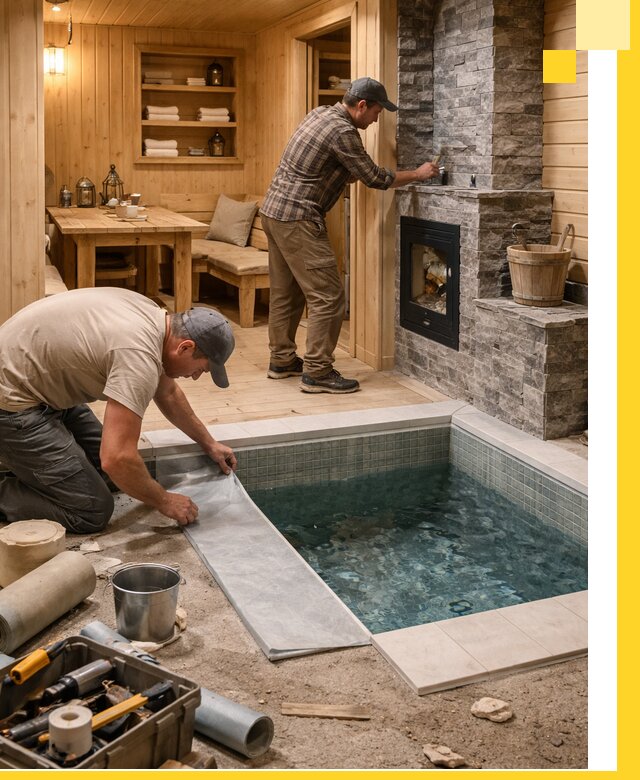 Строительство бань с комнатой отдыха под ключ в Ирбите