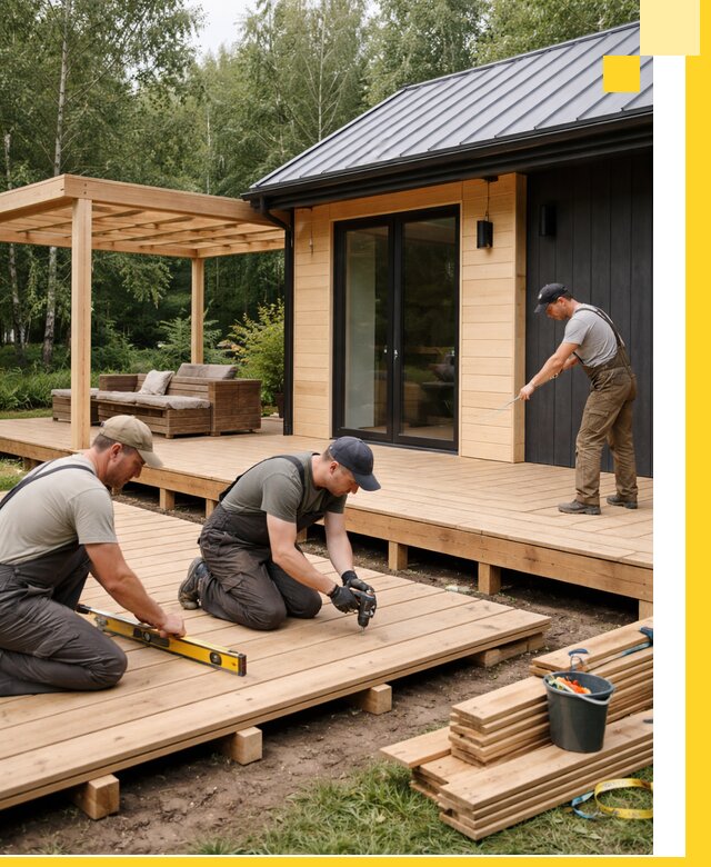 Строительство бань с террасой и бассейном под ключ в Ирбите