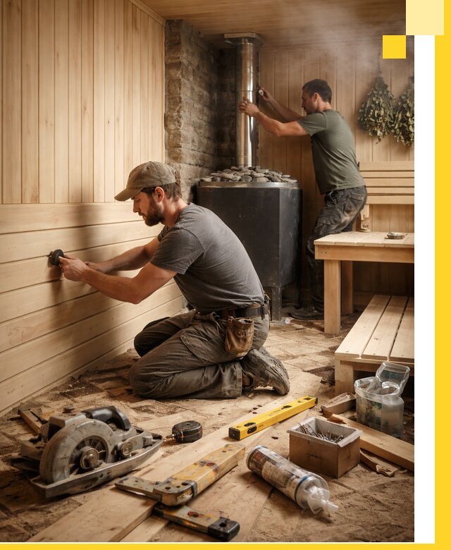 Полное строительство и оснащение парных под ключ в Ирбите