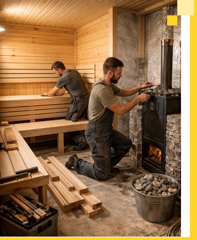 Дизайн и строительство интерьеров бань под ключ в Ирбите