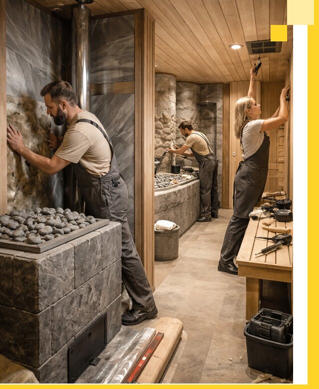 Строительство бань и SPA процедур в Ирбите под ключ и отделкой