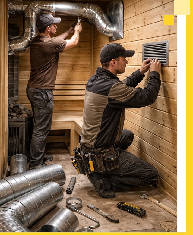 Проектирование и монтаж вентиляции бани в Ирбите под ключ