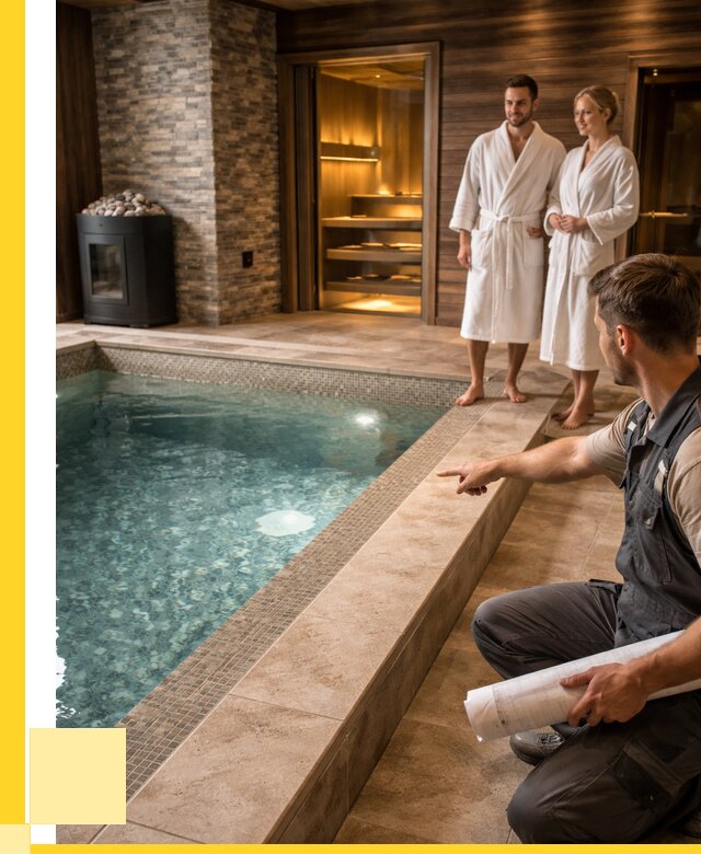 Проект бани с бассейном под ключ в Ирбите от 71455 р. | ЭриданРбт