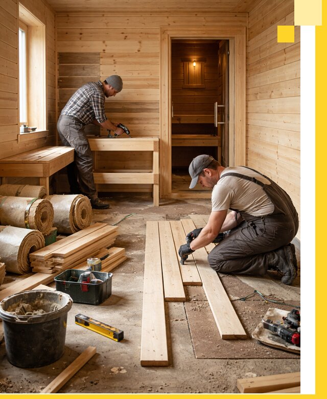 Индивидуальный проект бани с комнатой отдыха под ключ в Ирбите