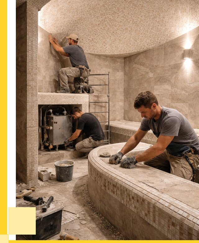 Монтаж хамамов под ключ в Ирбите от 274825 р. ЭриданРбт