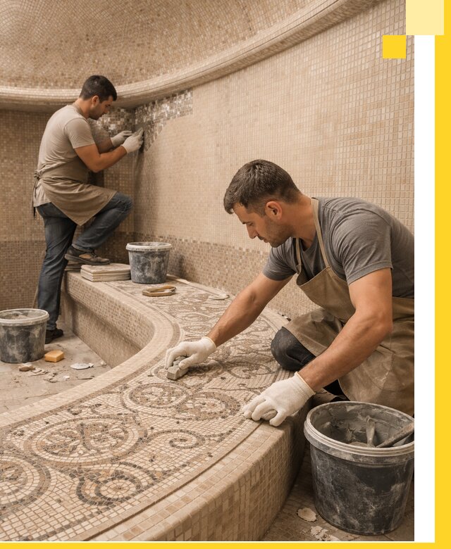 Плитка для хамама в Ирбите, укладка, подбор и поставка